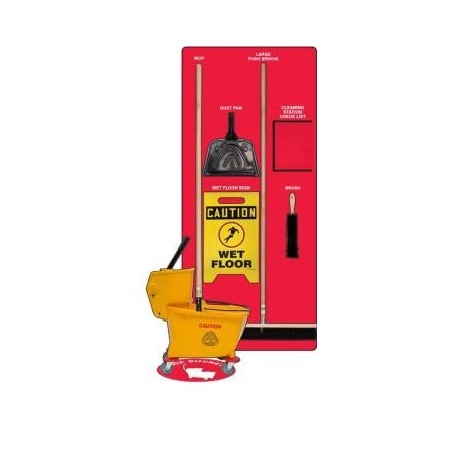 Accuform Clean & Mop Store-Boards Combo Kit, PSB121RDWT PSB121RDWT